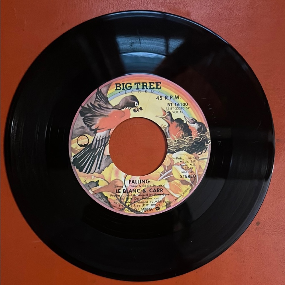Big Tree Vinyl Record 45 rpm Le Blanc & Carr